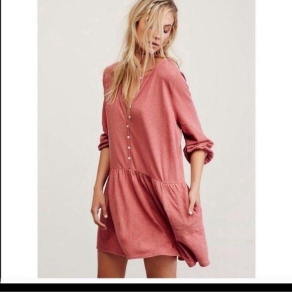 Free People Beach Button Up Tunic Dress - Picture 4 of 4